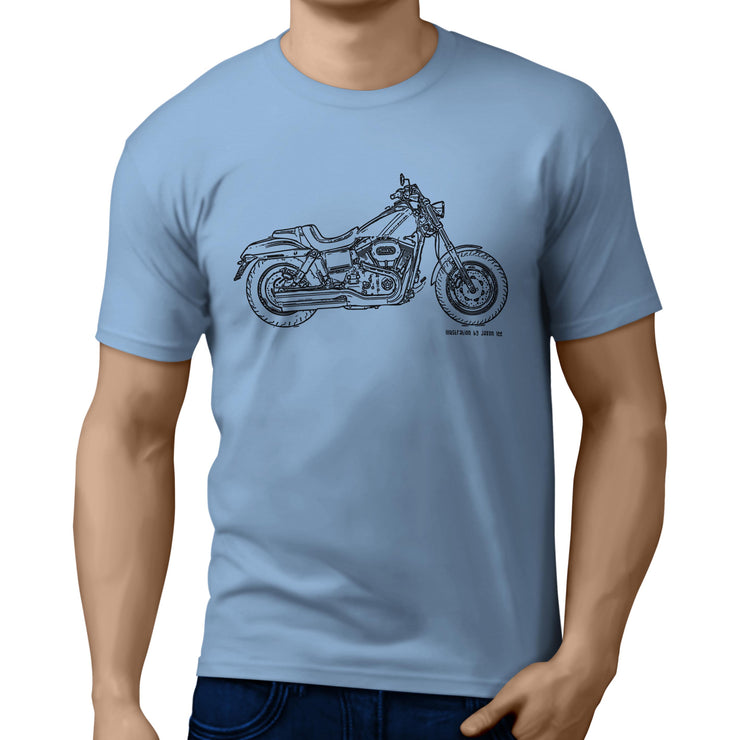 JL Illustration For A Harley Davidson Fat Bob Motorbike Fan T-shirt