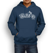 JL Illustration For A Harley Davidson Fat Bob Motorbike Fan Hoodie