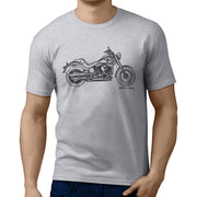 JL Illustration For A Harley Davidson Fat Boy Motorbike Fan T-shirt