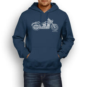 JL Illustration For A Harley Davidson Fat Boy Motorbike Fan Hoodie