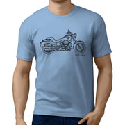 JL Art Tee aimed at fans of Harley Davidson Fat Boy S Motorbike