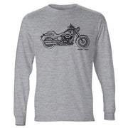 JL Illustration For A Harley Davidson Fat Boy S Motorbike Fan LS-Tshirt