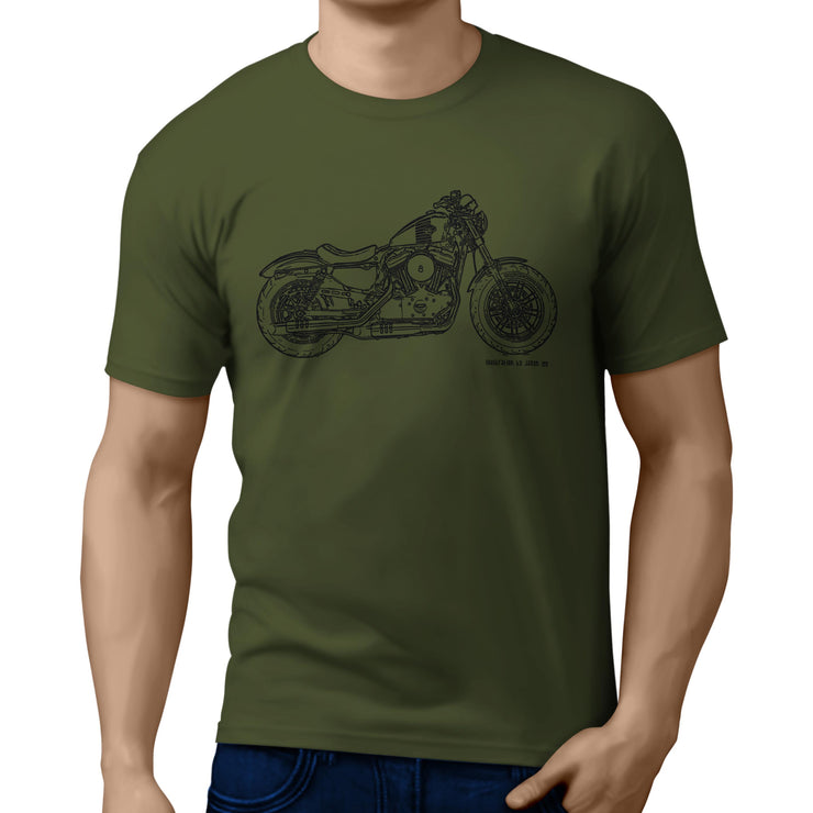 JL Illustration For A Harley Davidson Forty Eight Motorbike Fan T-shirt