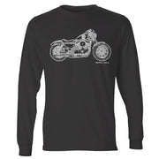 JL Illustration For A Harley Davidson Forty Eight Motorbike Fan LS-Tshirt