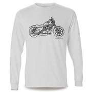 JL Illustration For A Harley Davidson Iron 883 Motorbike Fan LS-Tshirt