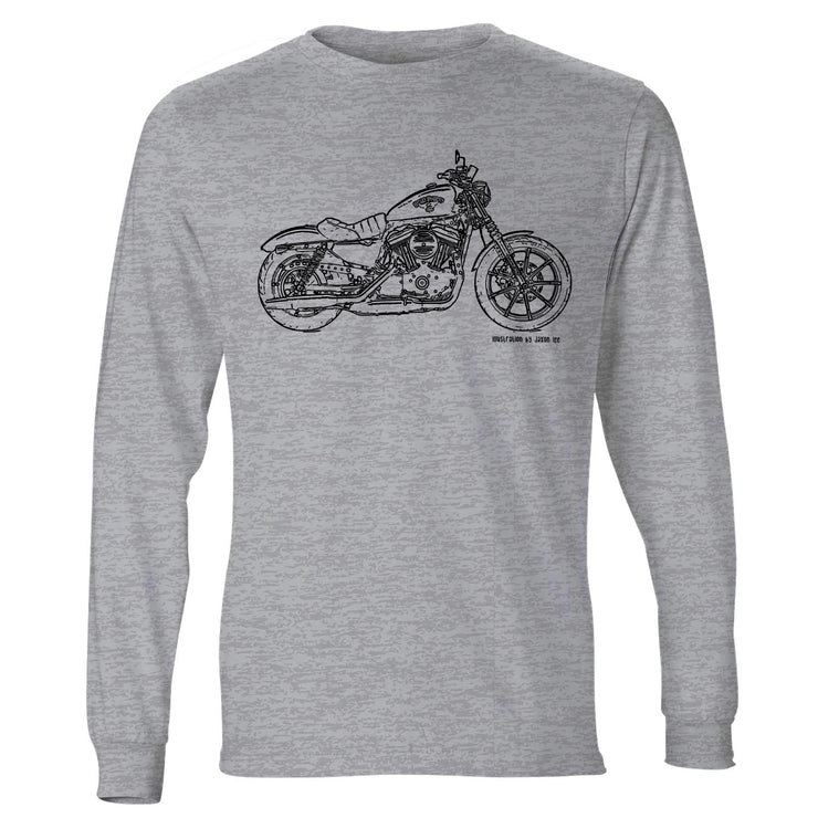 JL Illustration For A Harley Davidson Iron 883 Motorbike Fan LS-Tshirt