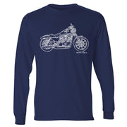 JL Illustration For A Harley Davidson Iron 883 Motorbike Fan LS-Tshirt