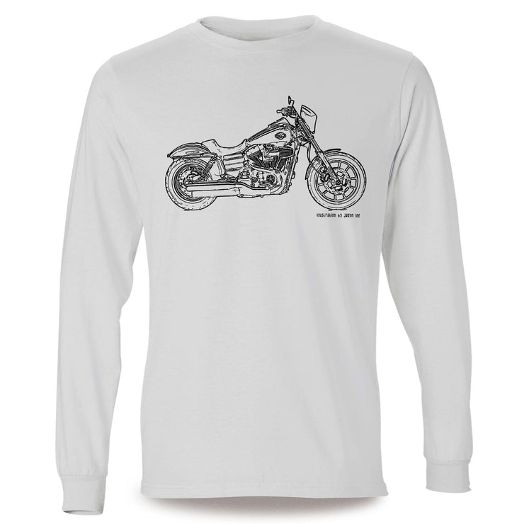JL Illustration For A Harley Davidson Low Rider S Motorbike Fan LS-Tshirt