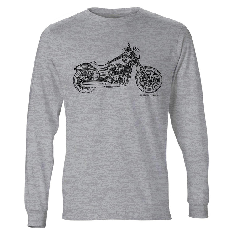 JL Illustration For A Harley Davidson Low Rider S Motorbike Fan LS-Tshirt