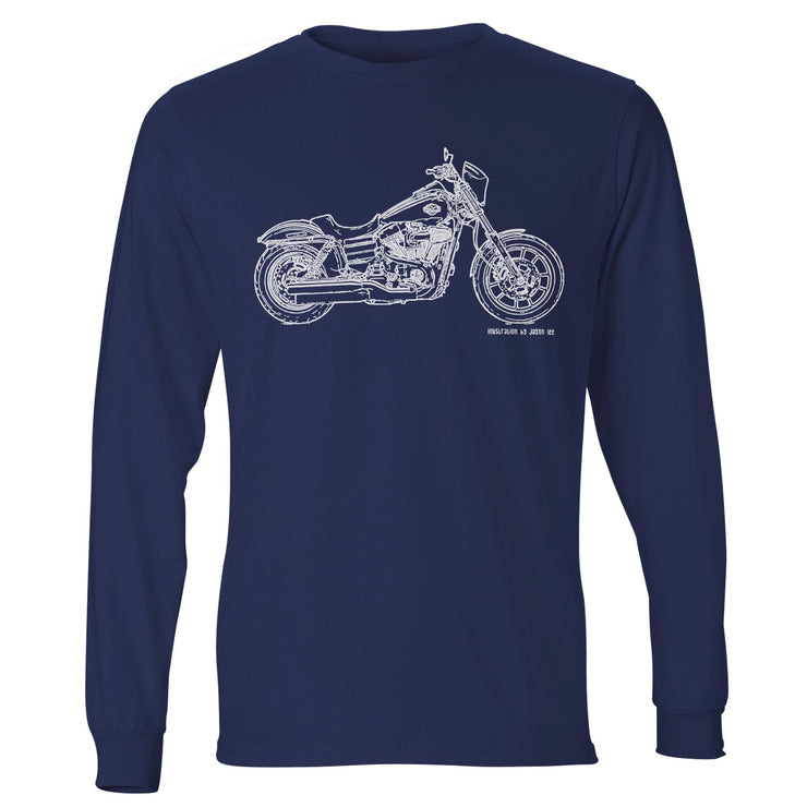 JL Illustration For A Harley Davidson Low Rider S Motorbike Fan LS-Tshirt