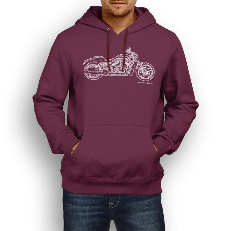 JL Illustration For A Harley Davidson Night Rod Special Motorbike Fan Hoodie