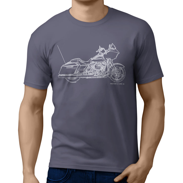 JL Illustration For A Harley Davidson Road Glide Motorbike Fan T-shirt