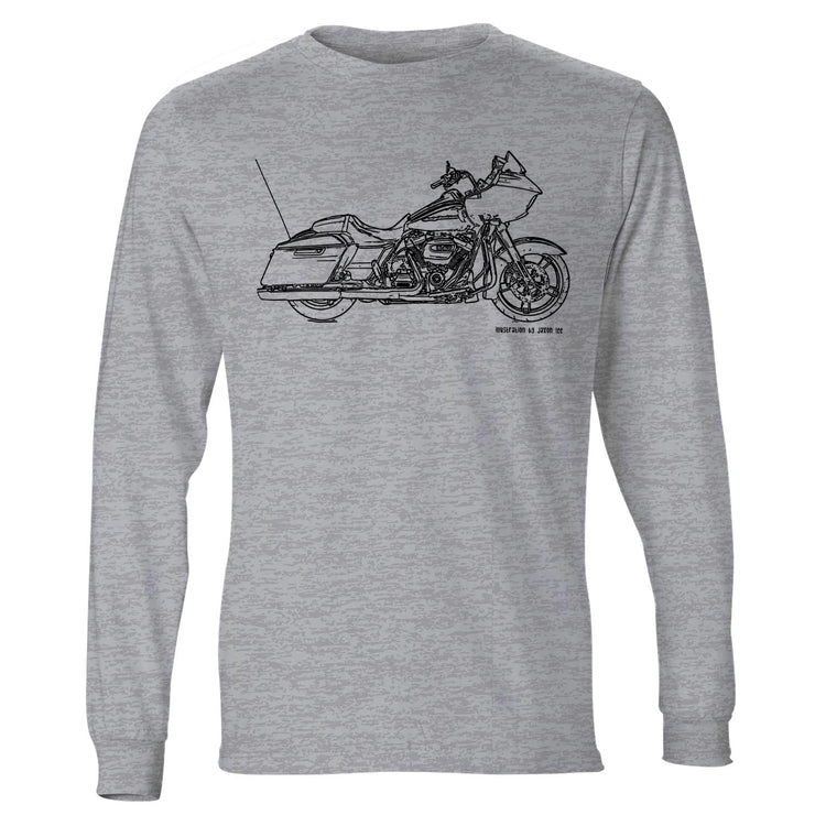 JL Illustration For A Harley Davidson Road Glide Motorbike Fan LS-Tshirt