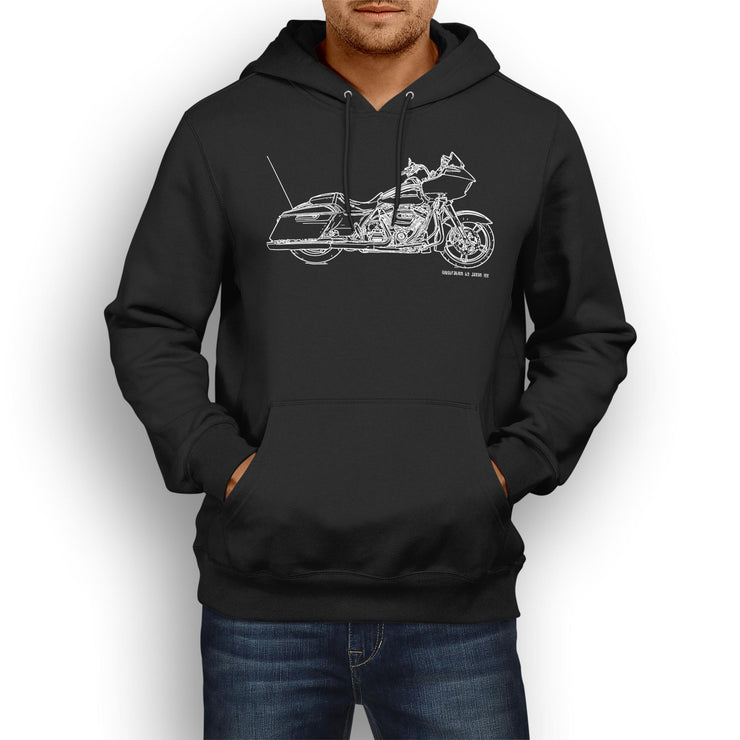 JL Illustration For A Harley Davidson Road Glide Special Motorbike Fan Hoodie