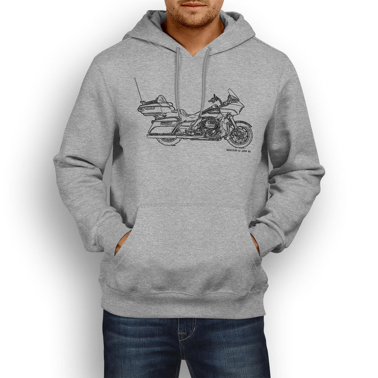 JL Illustration For A Harley Davidson Road Glide Ultra Motorbike Fan Hoodie