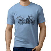 JL Art Tee aimed at fans of Harley Davidson Road Glide Ultra Motorbike