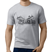JL Art Tee aimed at fans of Harley Davidson Road Glide Ultra Motorbike