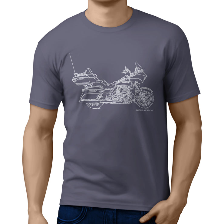 JL Art Tee aimed at fans of Harley Davidson Road Glide Ultra Motorbike