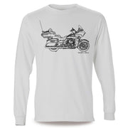 JL Illustration For A Harley Davidson Road Glide Ultra Motorbike Fan LS-Tshirt