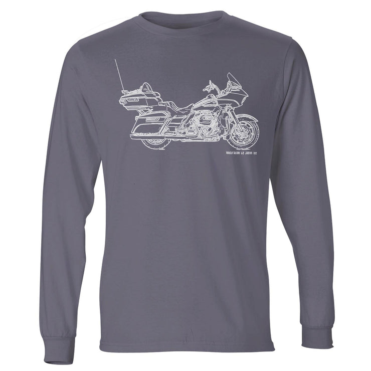 JL Illustration For A Harley Davidson Road Glide Ultra Motorbike Fan LS-Tshirt