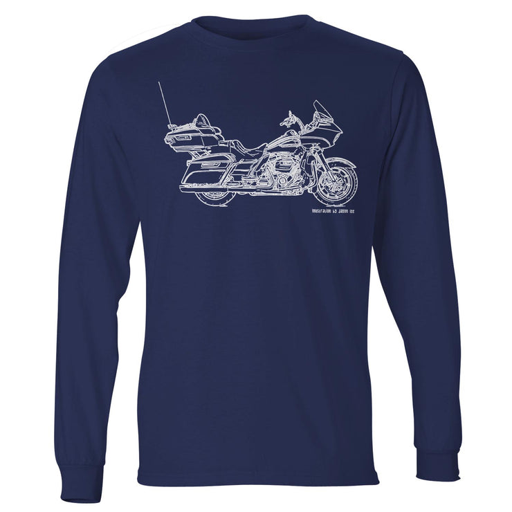 JL Illustration For A Harley Davidson Road Glide Ultra Motorbike Fan LS-Tshirt