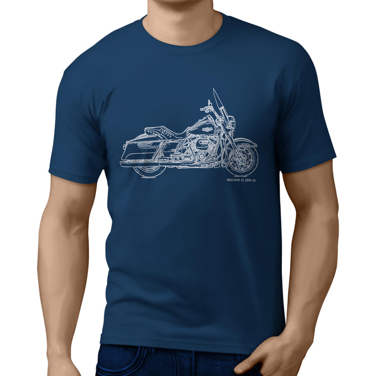 JL Art Tee aimed at fans of Harley Davidson Road King Motorbike