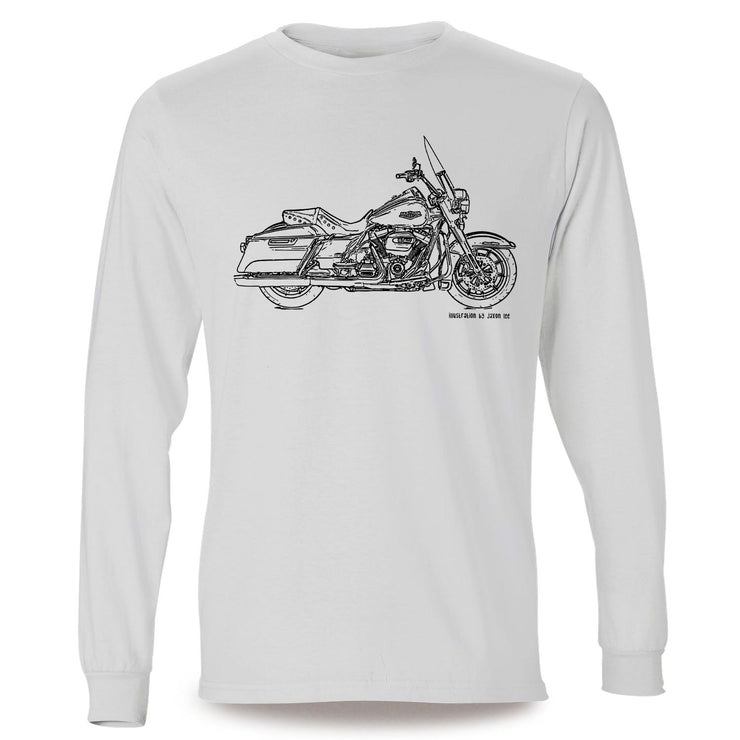 JL Illustration For A Harley Davidson Road King Motorbike Fan LS-Tshirt