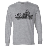 JL Illustration For A Harley Davidson Road King Motorbike Fan LS-Tshirt