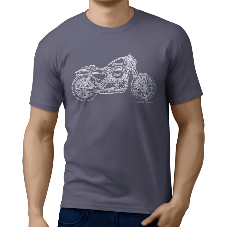 JL Illustration For A Harley Davidson Roadster Motorbike Fan T-shirt