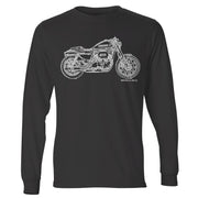 JL Illustration For A Harley Davidson Roadster Motorbike Fan LS-Tshirt