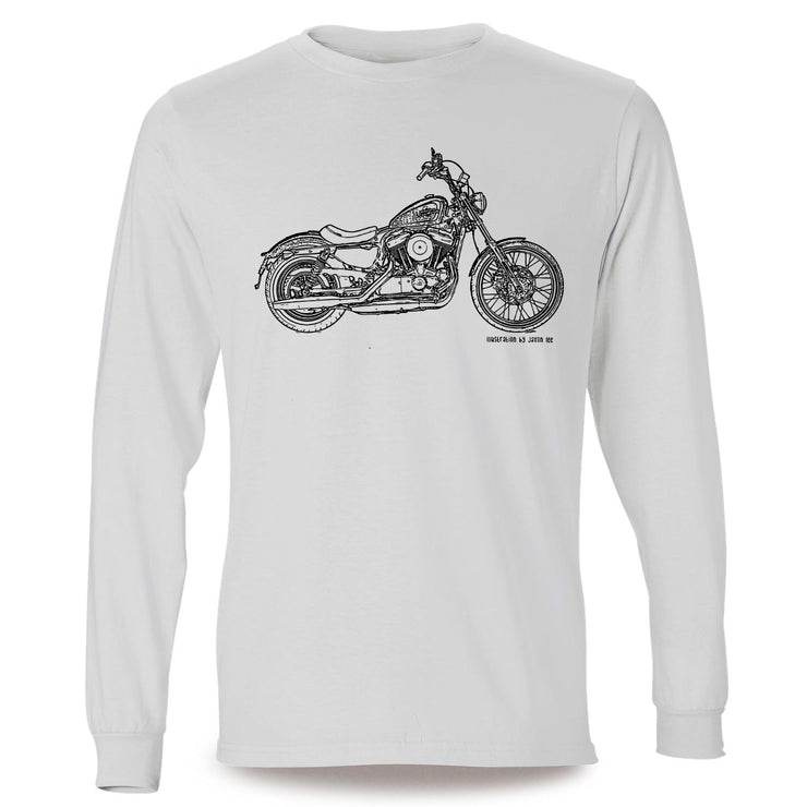 JL Illustration For Harley Davidson Seventy Two Motorbike Fan LS-Tshirt