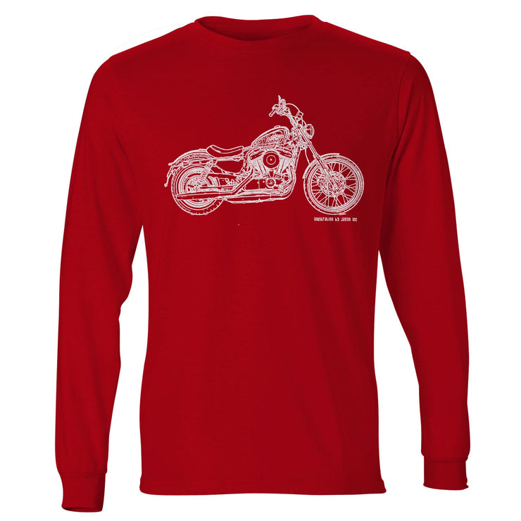 JL Illustration For Harley Davidson Seventy Two Motorbike Fan LS-Tshirt