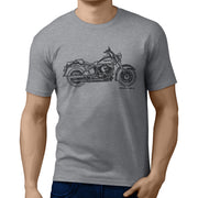 JL Illustration For A Harley Davidson Softail Deluxe Motorbike Fan T-shirt