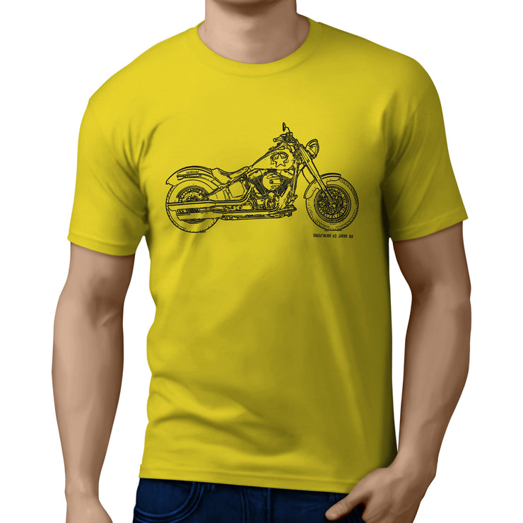 JL Illustration For A Harley Davidson Softail Slim S Motorbike Fan T-shirt