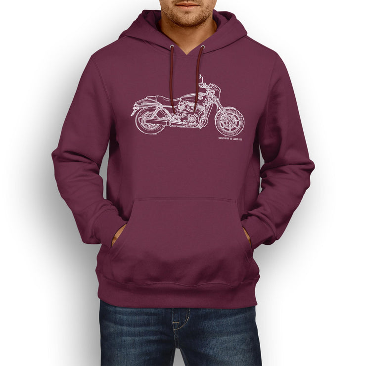 JL Illustration For A Harley Davidson Street 500 Motorbike Fan Hoodie