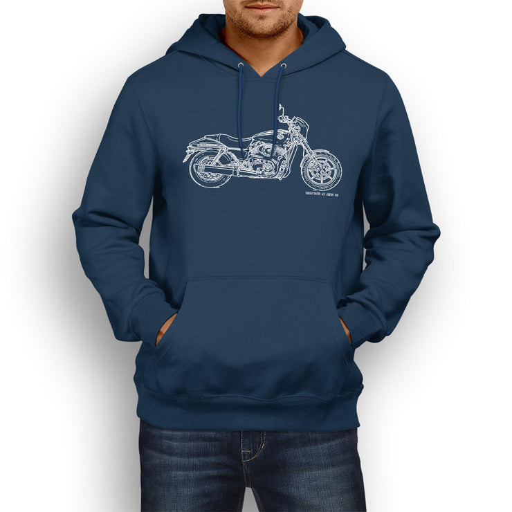 JL Illustration For A Harley Davidson Street 500 Motorbike Fan Hoodie