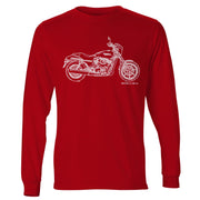 JL Illustration For A Harley Davidson Street 750 Motorbike Fan LS-Tshirt