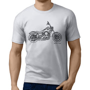 JL Art Tee aimed at fans of Harley Davidson Street Bob Motorbike