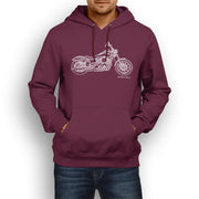 JL Illustration For A Harley Davidson Street Bob Motorbike Fan Hoodie