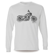 JL Illustration For A Harley Davidson Street Bob Motorbike Fan LS-Tshirt