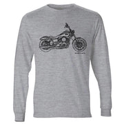 JL Illustration For A Harley Davidson Street Bob Motorbike Fan LS-Tshirt