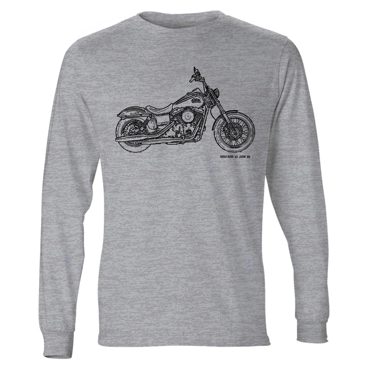 JL Illustration For A Harley Davidson Street Bob Motorbike Fan LS-Tshirt