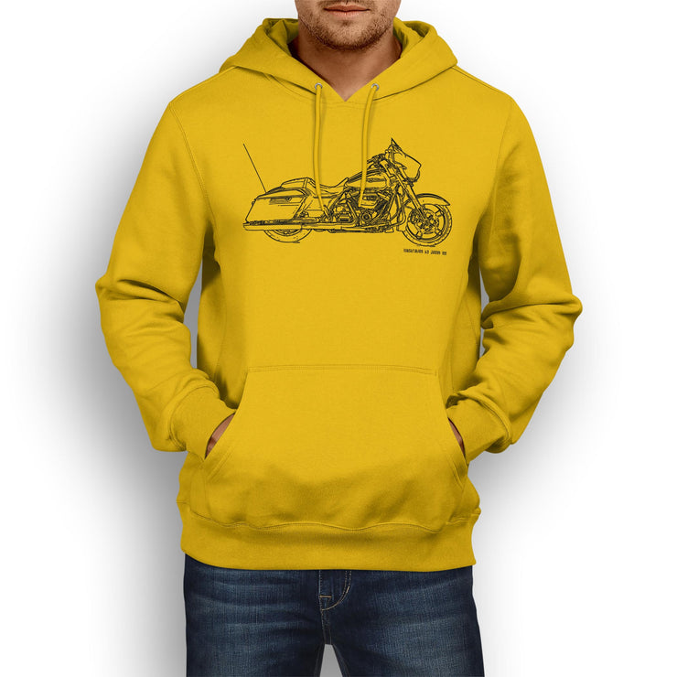 JL Illustration For A Harley Davidson Street Glide Motorbike Fan Hoodie