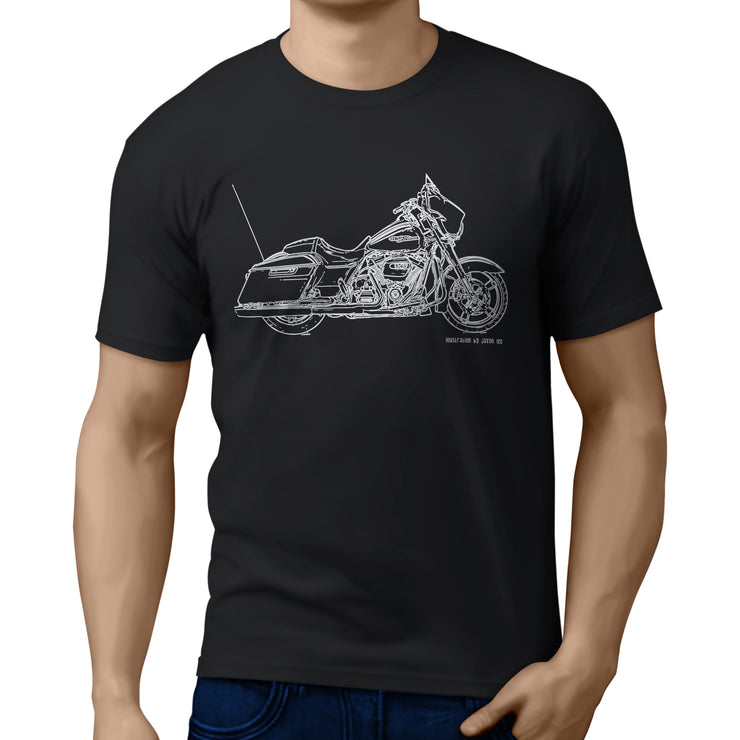 JL Art Tee aimed at fans of Harley Davidson Street Glide Motorbike