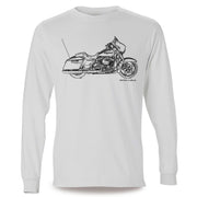 JL Illustration For A Harley Davidson Street Glide Motorbike Fan LS-Tshirt