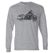 JL Illustration For A Harley Davidson Street Glide Motorbike Fan LS-Tshirt