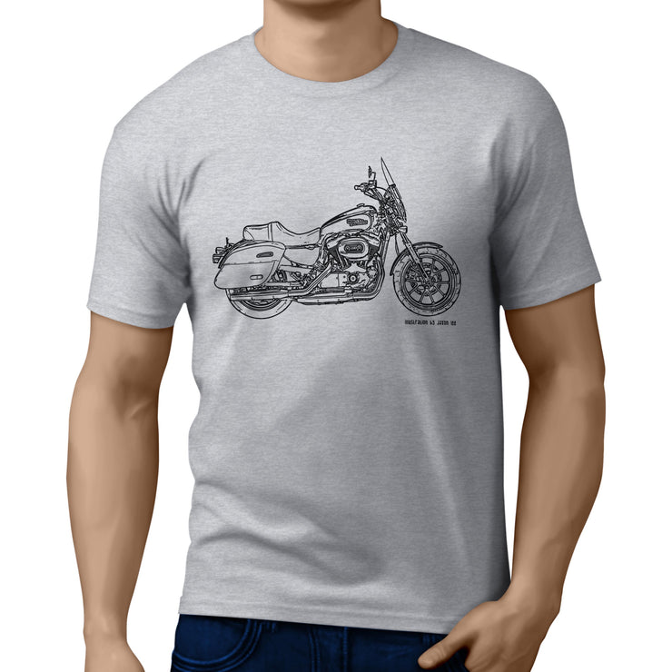 JL Illustration For A Harley Davidson SuperLow 1200T Motorbike Fan T-shirt