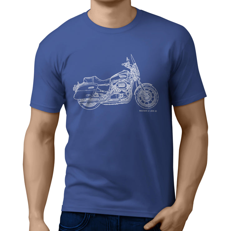 JL Illustration For A Harley Davidson SuperLow 1200T Motorbike Fan T-shirt