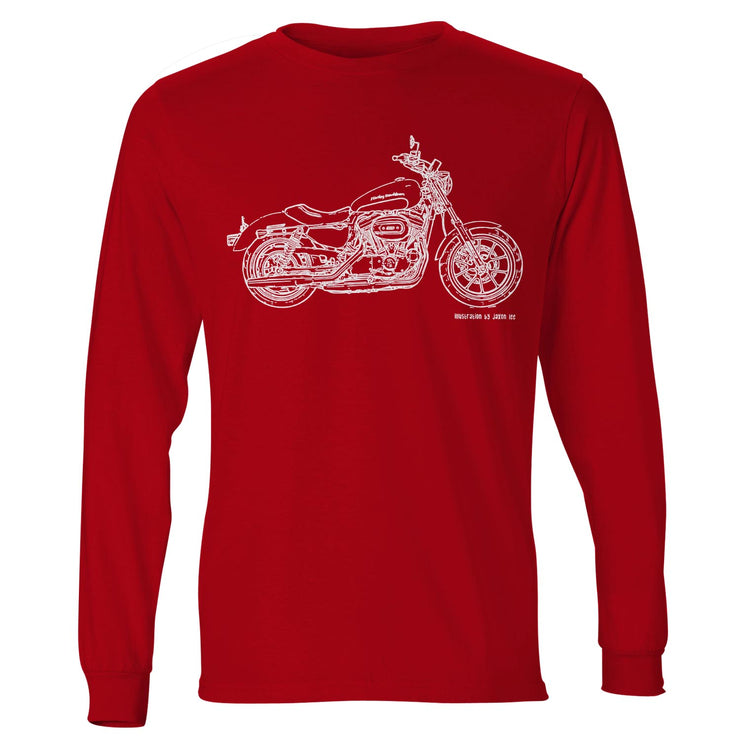 JL Illustration For A Harley Davidson Super Low Motorbike Fan LS-Tshirt