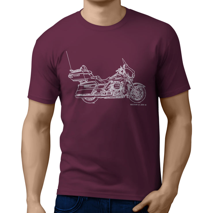 JL Illustration For A Harley Davidson Ultra Motorbike Fan T-shirt
